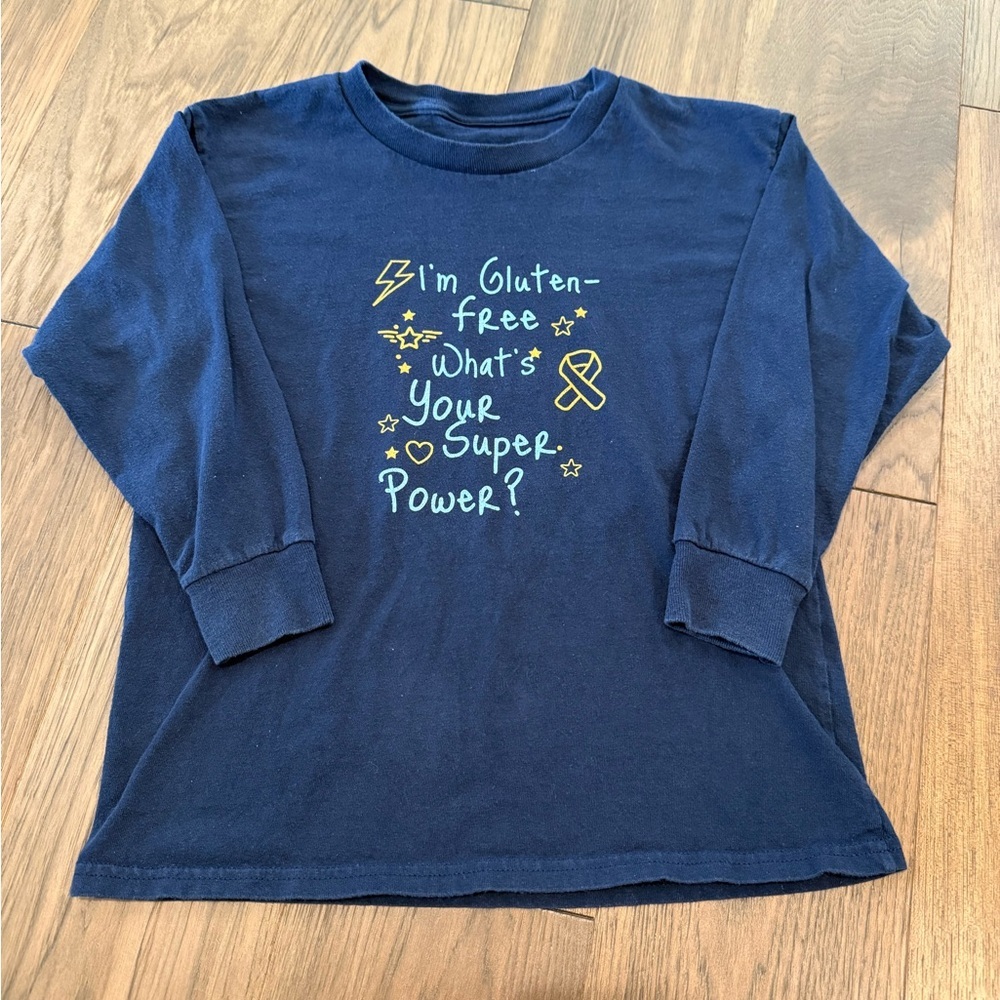 Gluten Free Super Power Celiac Kids Long Sleeve Shirt
